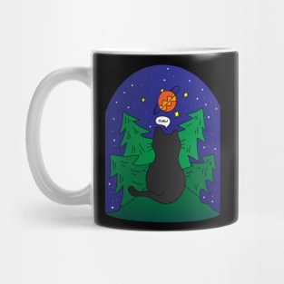 Black Cat Christmas Mug